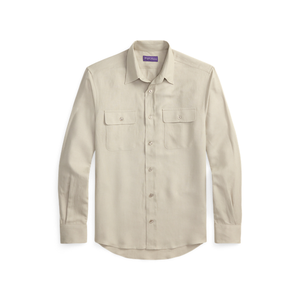 Camisa de seda y lino 
