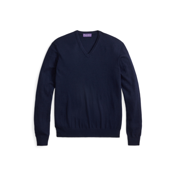 Kaschmirpullover mit V-Ausschnitt