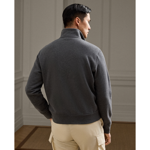 Cotton-Cashmere Fleece Track Jacket