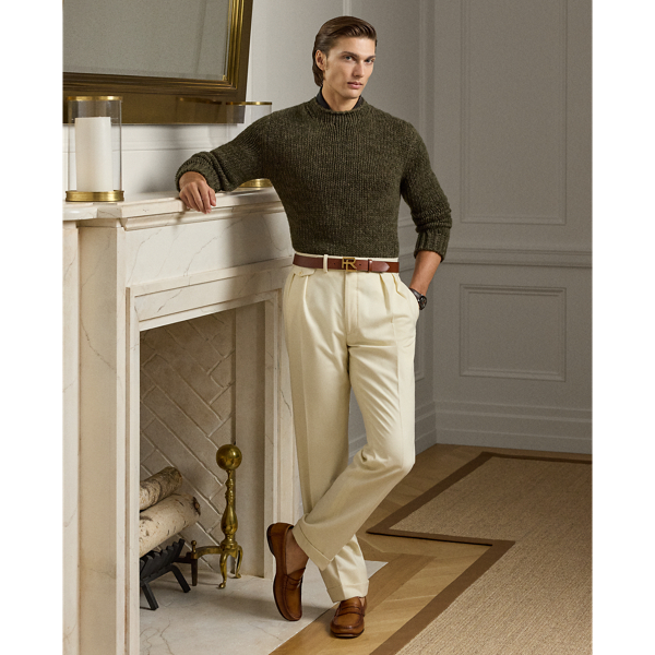 Kaschmirpullover mit gerolltem Kragen Purple Label in Olive Multi 4