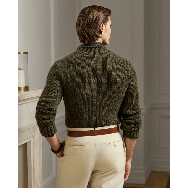 Kaschmirpullover mit gerolltem Kragen Purple Label in Olive Multi 5