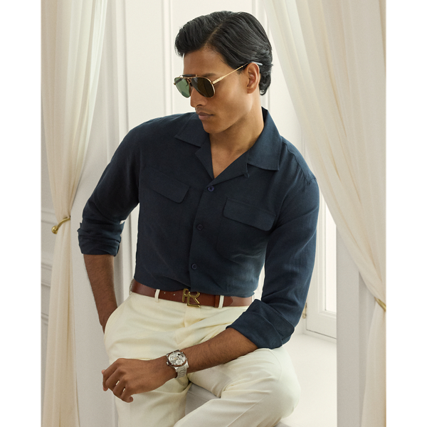 RALPH LAUREN リネン キャンプシャツ 未使用品 POLO Ralph Lauren【リネンキャンプシャツ】 | LARGE LAB TOWN
