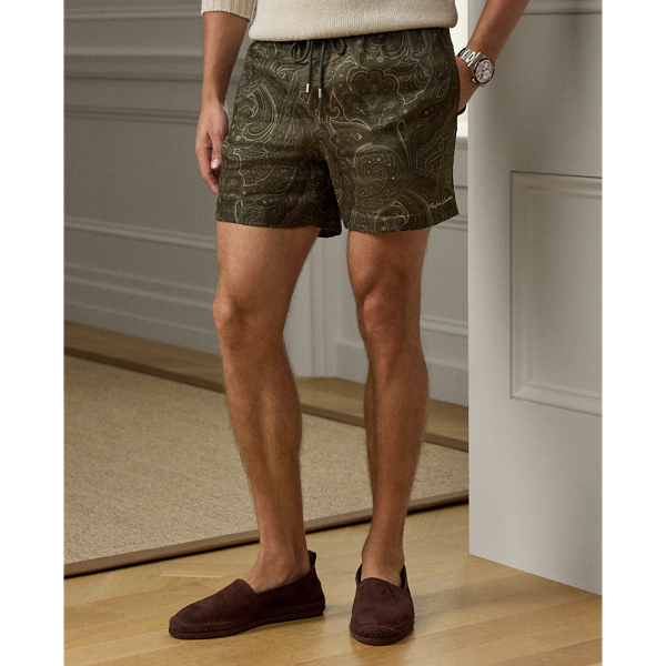 4.5-Inch Amalfi Paisley Linen Swim Trunk