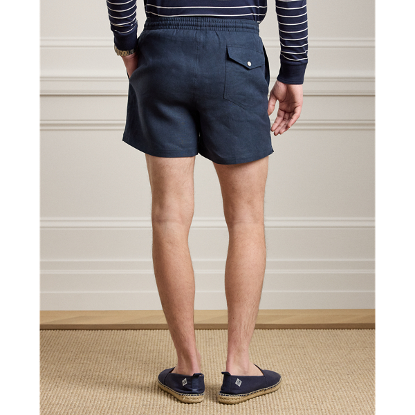 Classic Chairman Navy 11.5 cm Amalfi Linen Swimming Trunks Purple Label 5