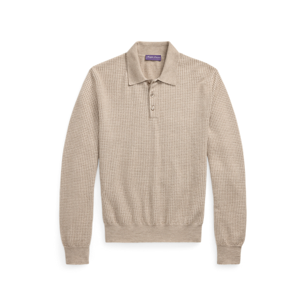★★POLO RALPH LAUREN★★ cashmere cricket sweater beige MNP POLO RALPH LAUREN MEN'S COTTON CASHMERE CRICKET SWEATER