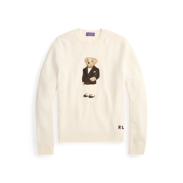 Kaschmirpullover mit Polo Bear
