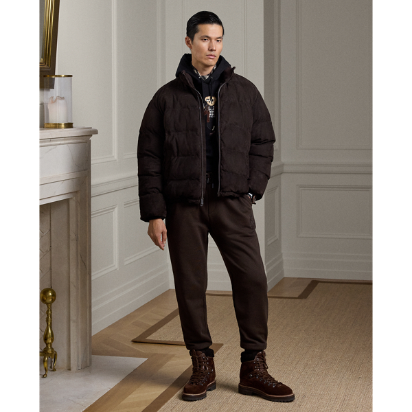 Emerson Quilted Suede Down Jacket