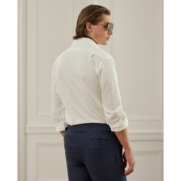 Chemise Oxford en jersey Purple Label en Blanc 5