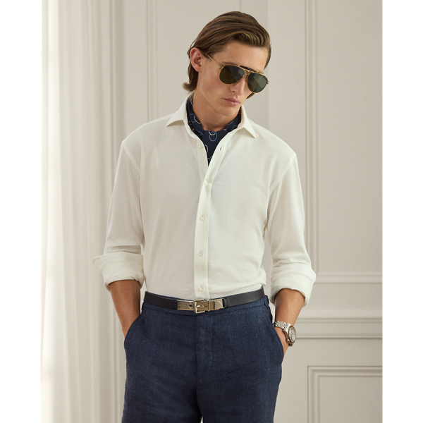 Chemise Oxford en jersey Purple Label en Blanc 7