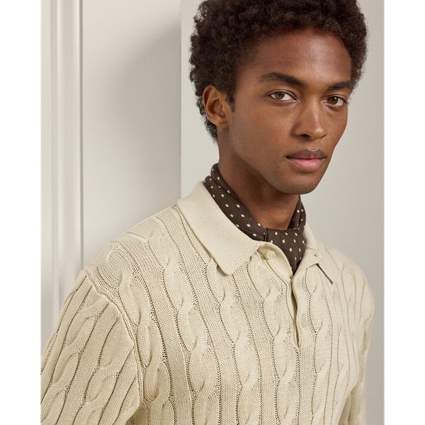 Cable-Knit Cotton-Silk Sweater