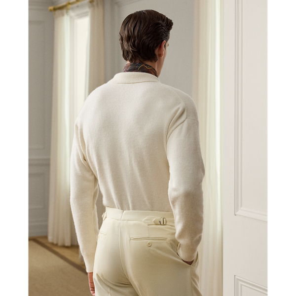 Cashmere-Alpaca Polo-Collar Sweater
