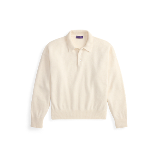 Cashmere-Alpaca Polo-Collar Sweater
