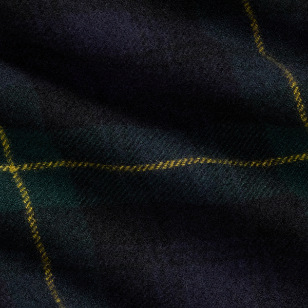 Plaid Cashmere Camp Shirt