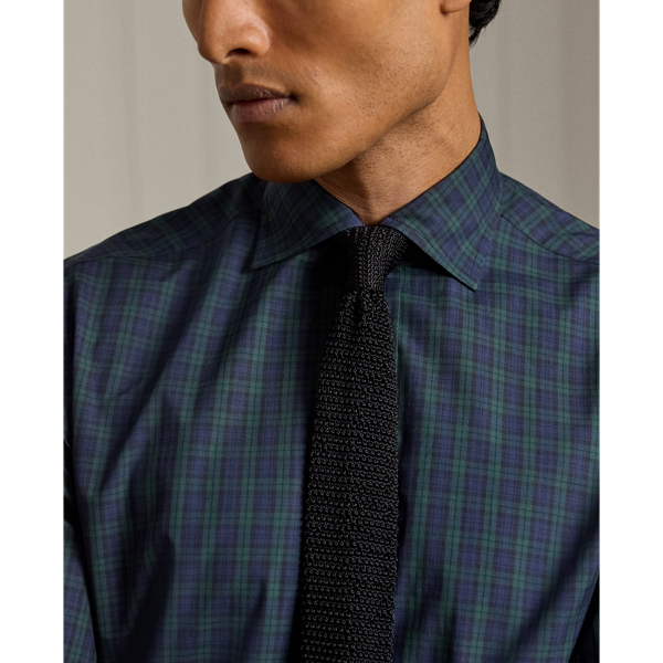 Micro-Plaid Poplin Shirt