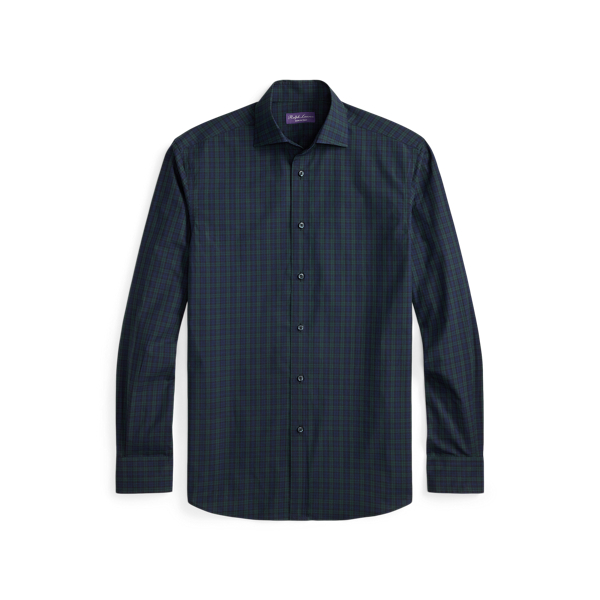 Micro-Plaid Poplin Shirt Purple Label 1