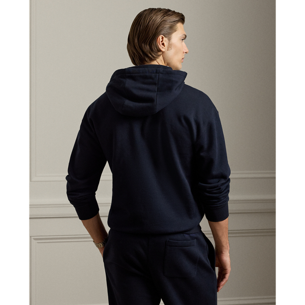 Fleece-Kapuzenpullover mit Kaschmir Purple Label in Klass. Vorstands-Navy 5