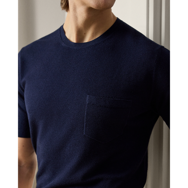 Kurzarmpullover aus einer Seidenmischung Purple Label in Klass. Vorstands-Navy 6