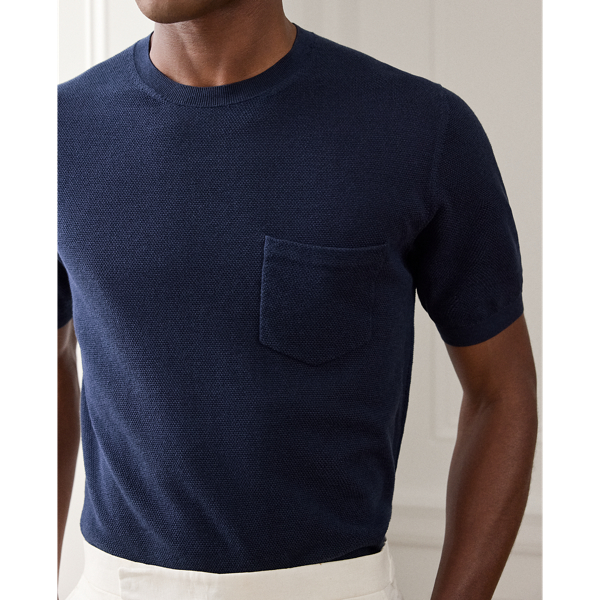 Racing Navy Silk Blend Jumper Purple Label 6