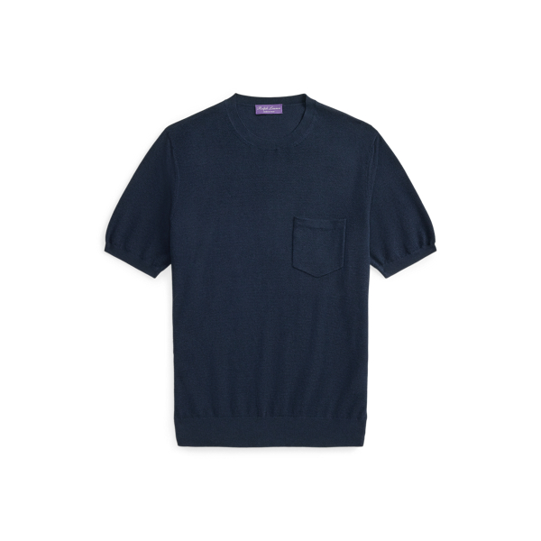 Racing Navy Silk Blend Jumper Purple Label 2