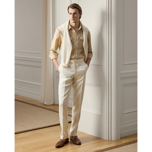 Hemd mit Windowpane-Karo Purple Label in Klassisch-Sandbraun 4