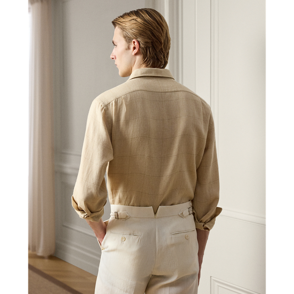 Hemd mit Windowpane-Karo Purple Label in Klassisch-Sandbraun 5