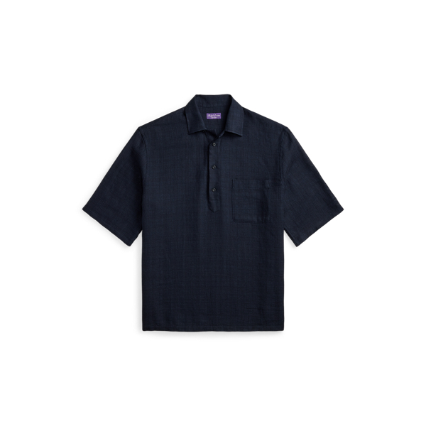 Relaxed-Fit Hemd mit Korbmuster Purple Label in Vorstands-Navy 2
