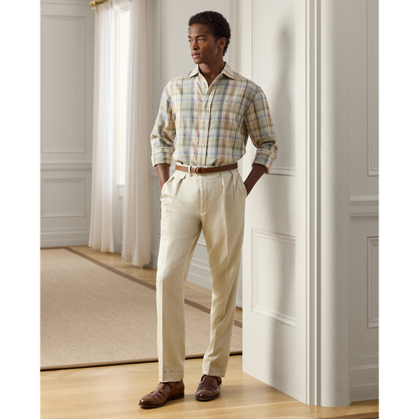 Hanf-Baumwoll-Hemd mit Karomuster Purple Label in Creme multi 4