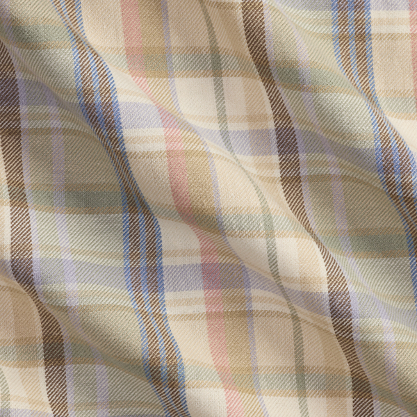 Hanf-Baumwoll-Hemd mit Karomuster Purple Label in Creme multi 7