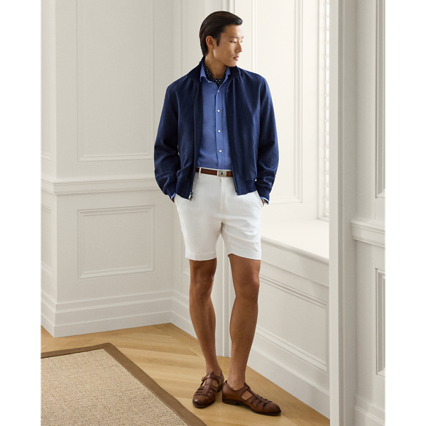 Felton Linen-Blend Flight Jacket