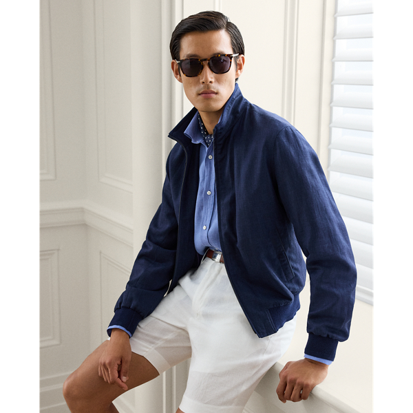 Felton Linen-Blend Flight Jacket