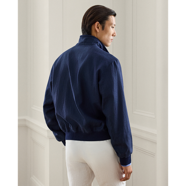 Felton Linen-Blend Flight Jacket