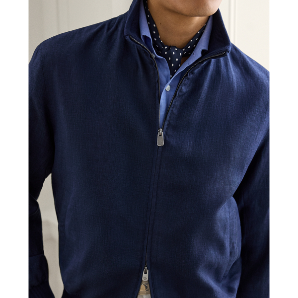 Felton Linen-Blend Flight Jacket