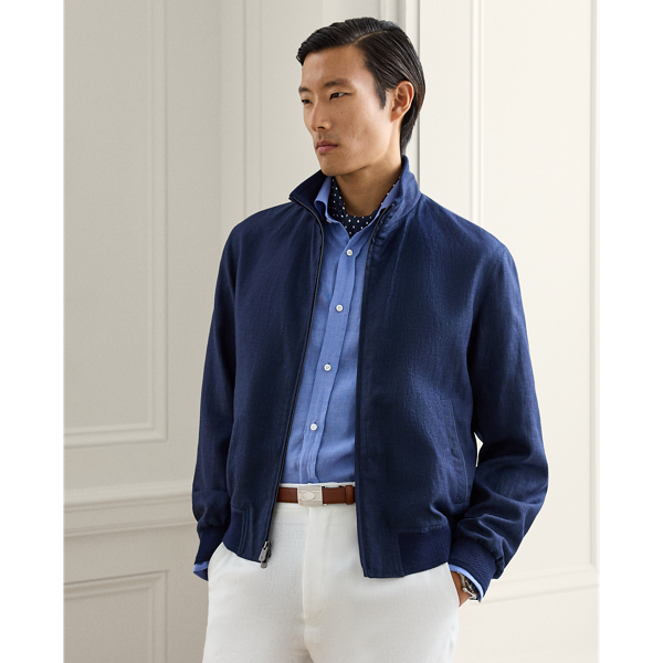 Felton Linen-Blend Flight Jacket