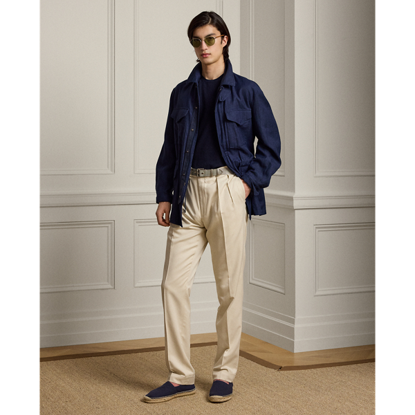 Monogramm-Pullover aus Seidenmischung Purple Label in Klass. Vorstands-Navy 4