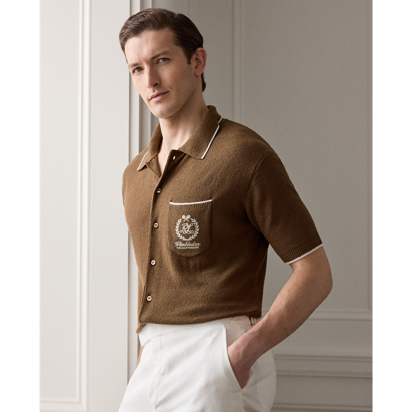 Kurz&auml;rmlige Strickjacke Wimbledon Purple Label in Sanftes Mokka/Kl.-Creme 1