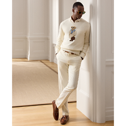 Ralph Lauren Polo Bear Silk-Linen Sweater