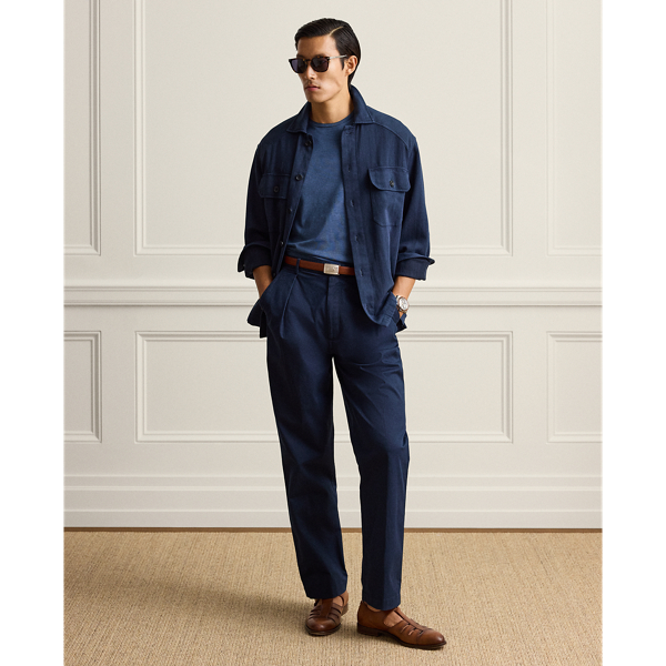 Garment-Dyed Cotton-Linen Shirt