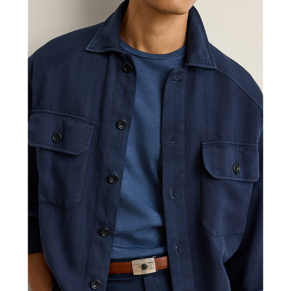 Garment-Dyed Cotton-Linen Shirt