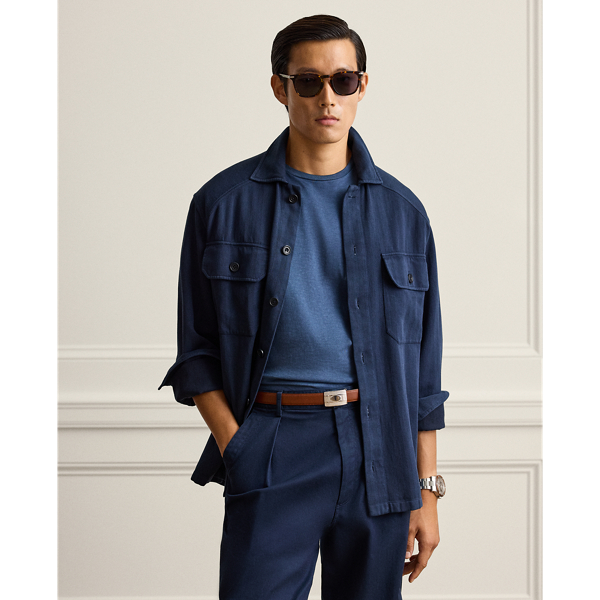 Garment-Dyed Cotton-Linen Shirt