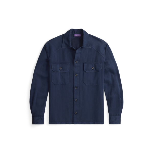 Garment-Dyed Cotton-Linen Shirt