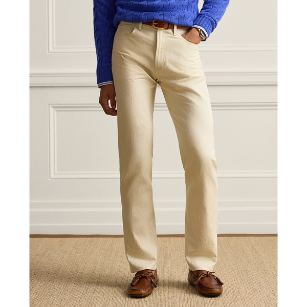 Straight Fit Cotton-Linen Jean