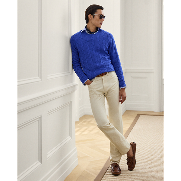 Straight Fit Cotton-Linen Jean