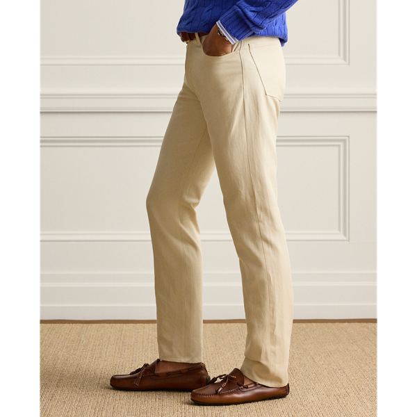 Straight Fit Cotton-Linen Jean