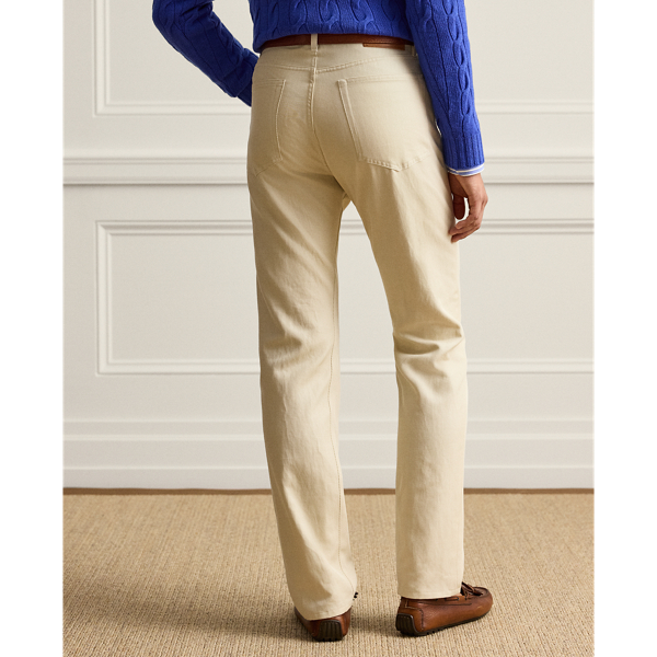 Straight Fit Cotton-Linen Jean