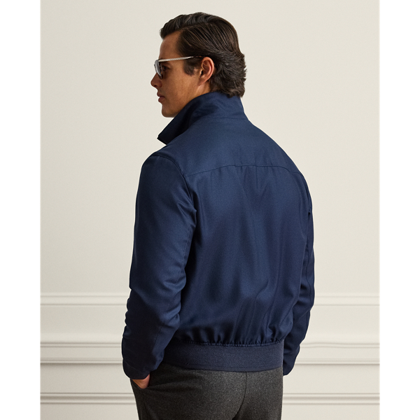 Racing Navy Felton Cashmere-Silk Flight Jacket Purple Label 4