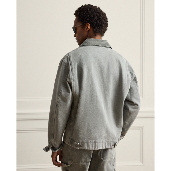 Purple Label 淺灰色 Clarke 彈性牛仔布外套 5