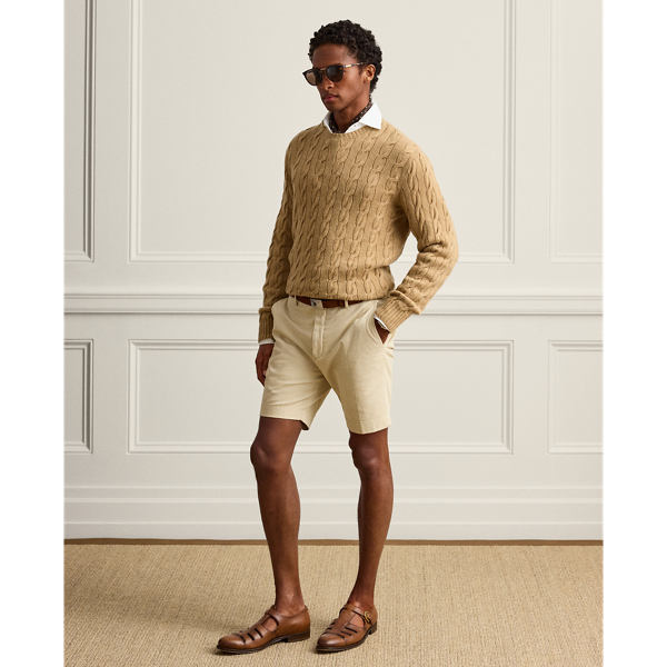 Camel Melange Cable-Knit Cashmere Jumper Purple Label 4