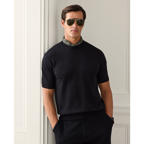 Silk Blend Short Sleeve Jumper