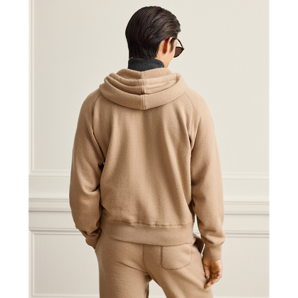 Relaxed Fit Wool-Cashmere Terry Hoodie