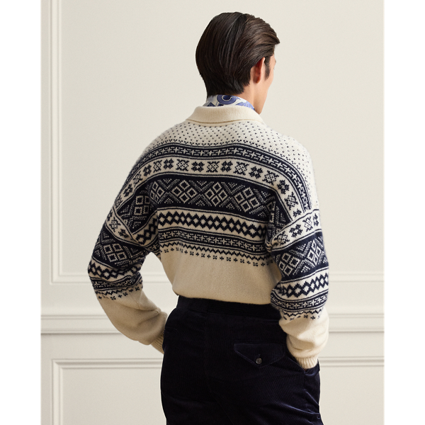 Kaschmirpullover mit Polokragen